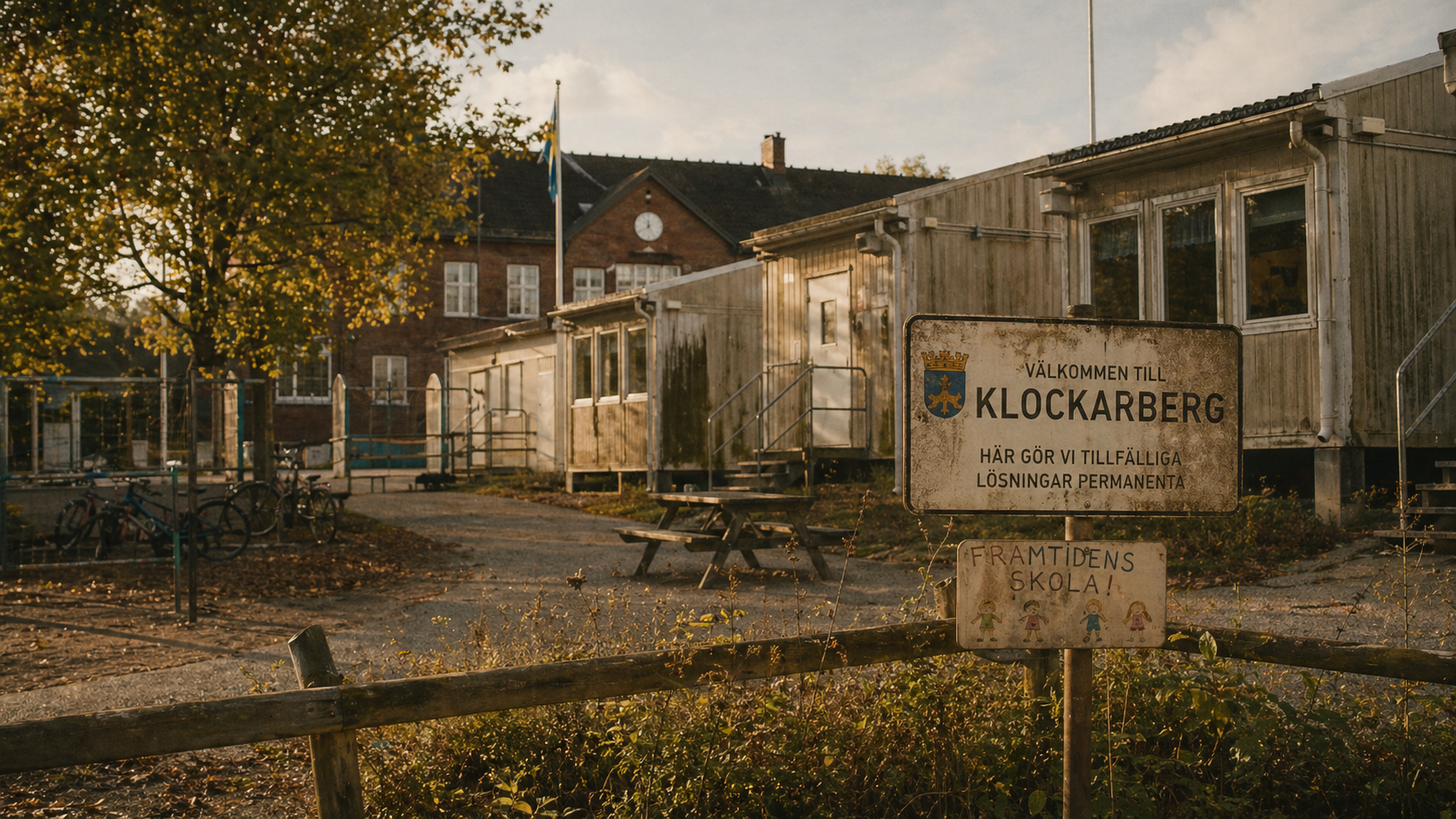 🏚️ Barackskolan i Klockarberg — Kommunens eget svartbygge