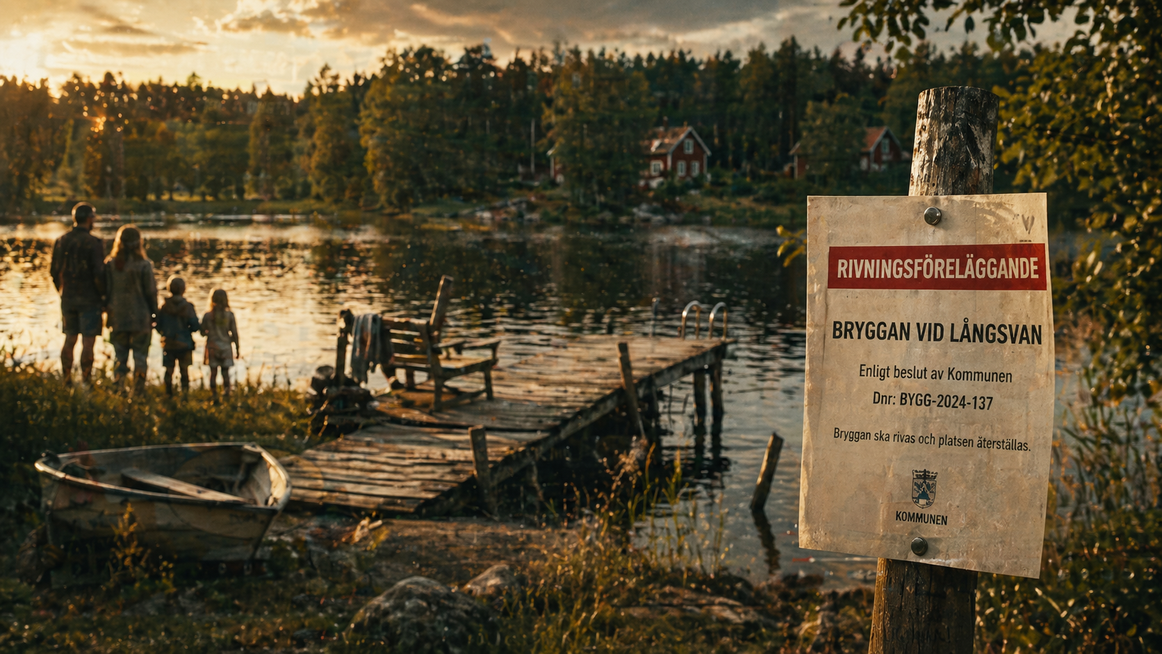 🏗️ BREAKING: Kommun kräver att familj river brygga, lägger 5 cm jord och tar bevisfoto