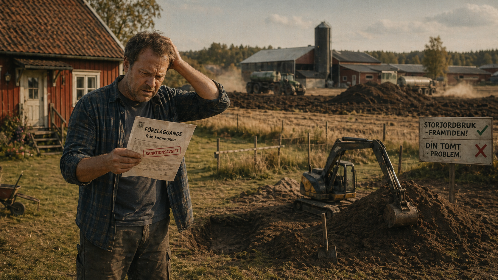 🚜 Man flyttar jord på sin tomt — kommun skickar faktura på 14 267 kr