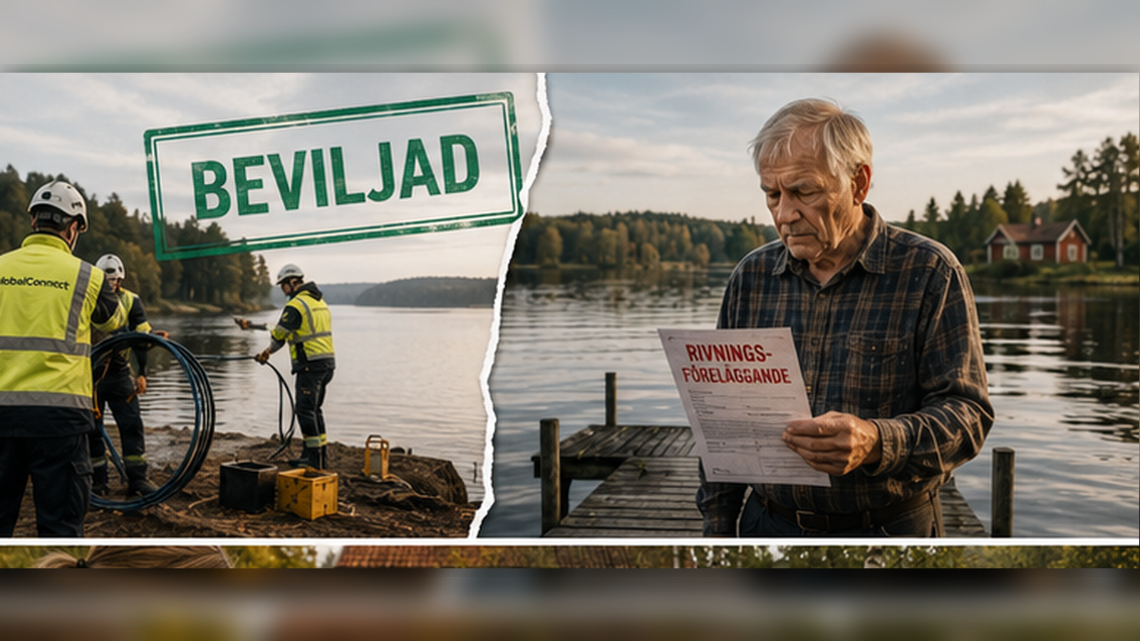 📡 Telekomjätte får strandskyddsdispens — pensionär tvingas riva brygga